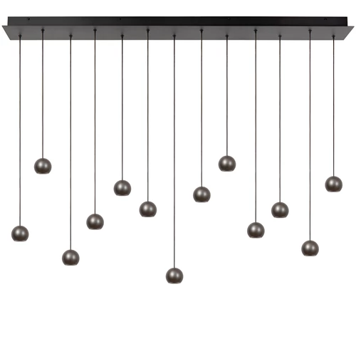 Lucide MONTANA - Pendant light - LED Dim. - CCT - 13x5,7W 2700K/4000K - Suitable for double-height spaces and high ceiling - Grey iron | Premium - turned off